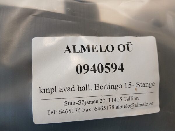 Citroen Berlingo 15- Stange Võre komplekt(P+V) avad hall+park 0940594