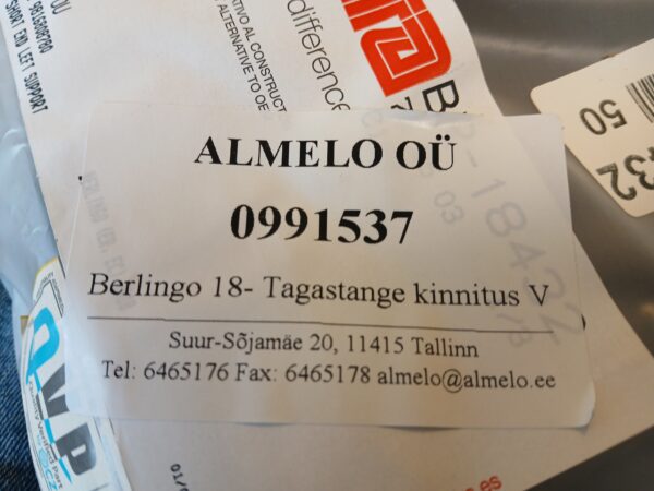 Citroen Berlingo 18- Tagastange vasak kinnitus 0991537