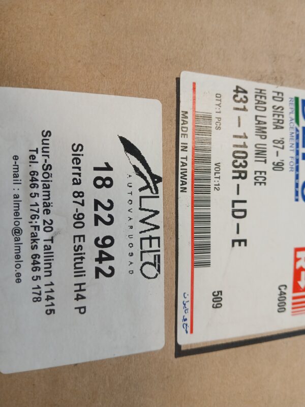 Ford Sierra 87-90 Esituli H4 P 1822942