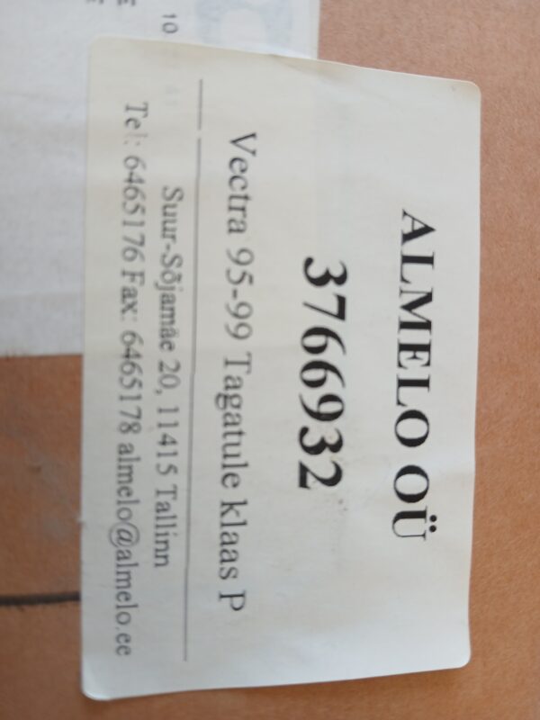 Opel Vectra 95-99 parema tagatule klaas 3766932